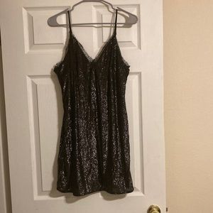 H&M size 12 sequined little black dress